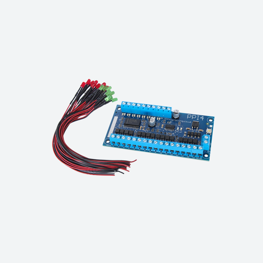 PPI4-DC Points Position Indicator + Wired 5mm LEDs Red & Green