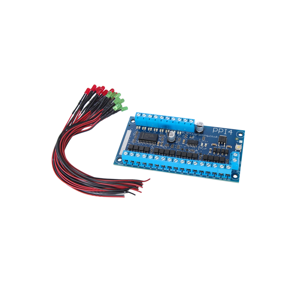 PPI4-DC Points Position Indicator + Wired 5mm LEDs Red & Green-1