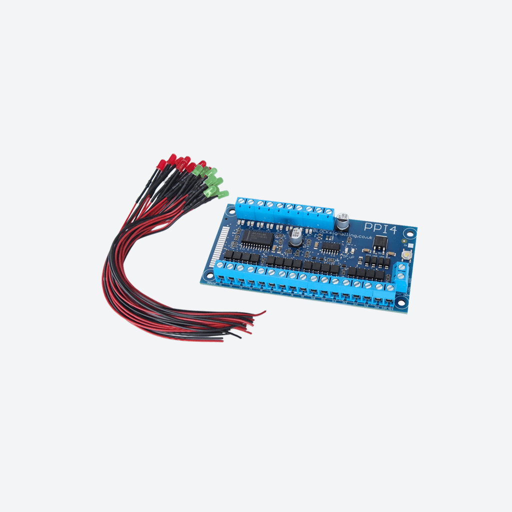 PPI4-DC Points Position Indicator + Wired 3mm LEDs Red & Green
