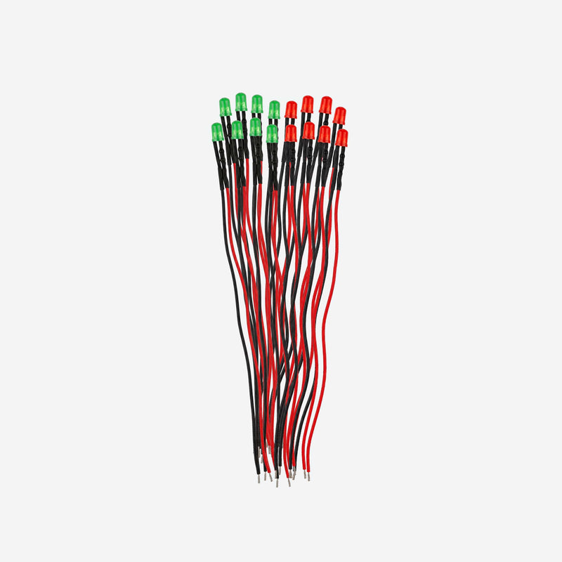 PPI4-DC Points Position Indicator + Wired 5mm LEDs Red & Green